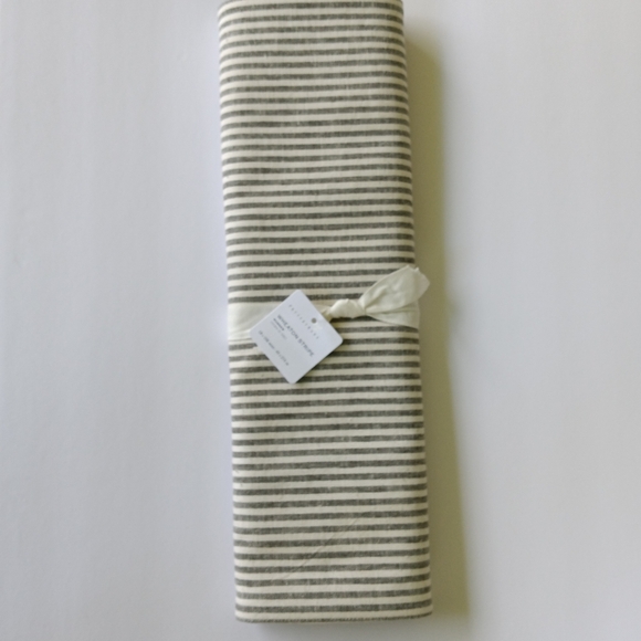 NWT Pottery Barn Wheaton Stripe Linen/Cotton Table Runner 18